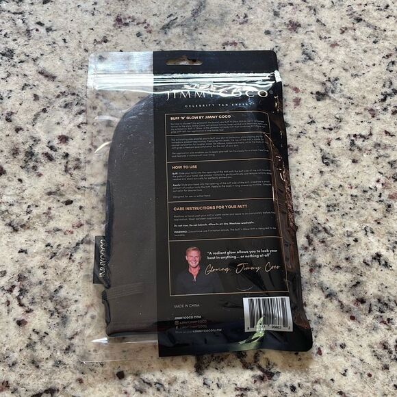 Jimmy Coco Buff & Glow‎ Mitt 2 Sided  Black New - Picture 4 of 4